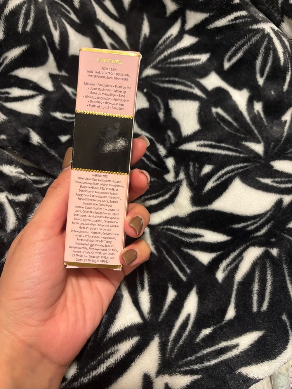 Too Faced Born This Way Matte Foundation in Pink and Gold Box
